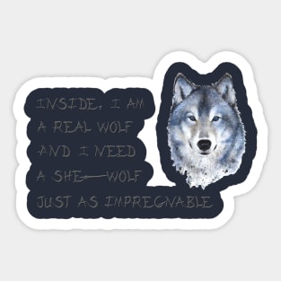 Real wolf Sticker